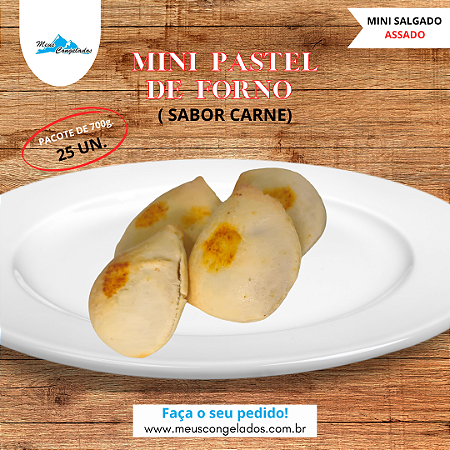 Mini Pastel de Forno de Carne 400g (Assados 25 unidades)