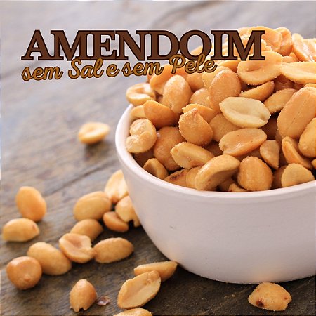 Amendoim Torrado sem Sal e sem Pele