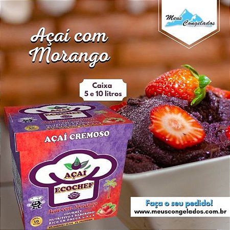 Açaí Cremoso com Morango (10 litros)