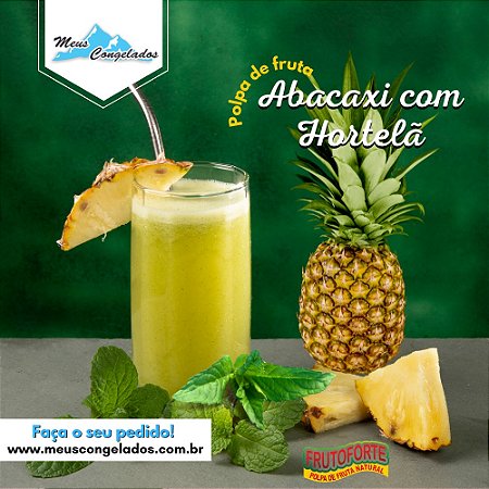 Polpa de Abacaxi com Hortelã (10 unidades de 100 g)