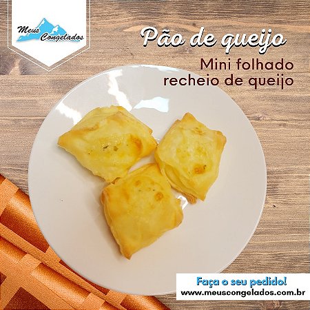 Pão de Queijo Mini Folhado Recheado com Queijo (1 kg)