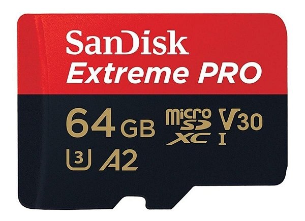 Cartão de Memória SanDisk 64GB UHS-I U3 Extreme Pro Classe 10 microSDXC - 170mb/s