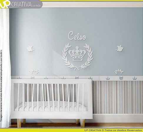 Painel decorativo para quarto de bebê - Tema Coroa MDF
