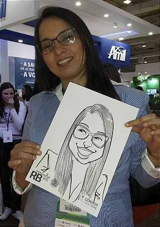 Caricaturas em Papel Ao vivo - 4hs