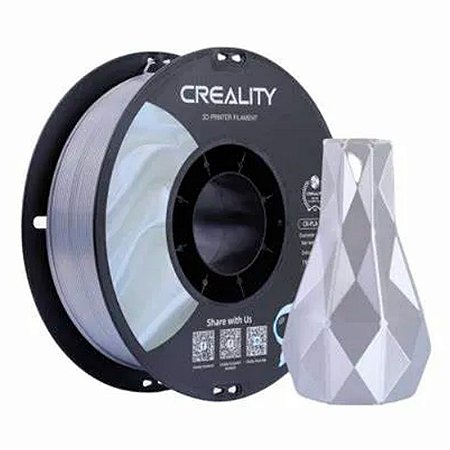 Filamento 3D Creality CR-Silk 1,75mm Prata - 3301120007
