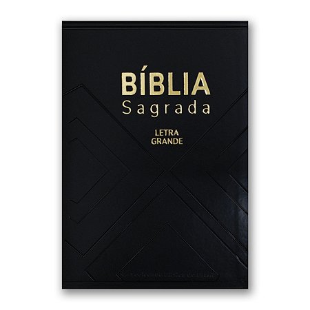 BÍBLIA NA045LG Letra grande capa luxo preta nobre - edição de bolso