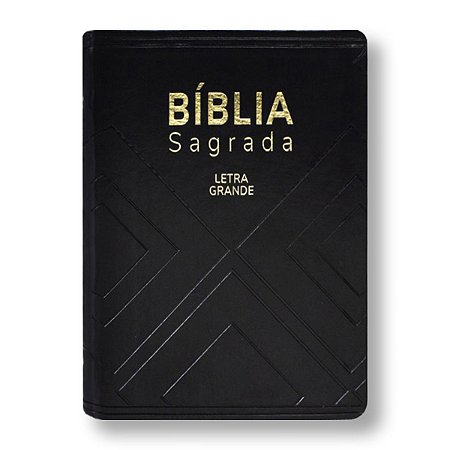 BÍBLIA NA045LG Letra grande luxo  cp preta nobre - edição de bolso