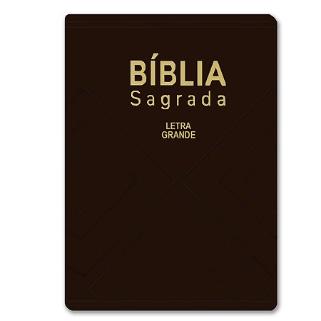 BÍBLIA NA045LG Luxo Letra grande capa marrom nobre - edição de bolso