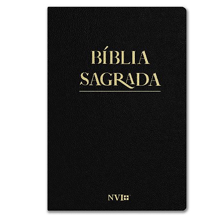 BÍBLIA NVI SLIM LETRA NORMAL CAPA DURA PU PRETA