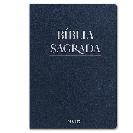BÍBLIA NVI SLIM LETRA NORMAL CAPA DURA PU AZUL