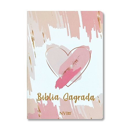 BÍBLIA NVI SLIM LETRA NORMAL CAPA SEMILUXO PINCELADAS DE AMOR