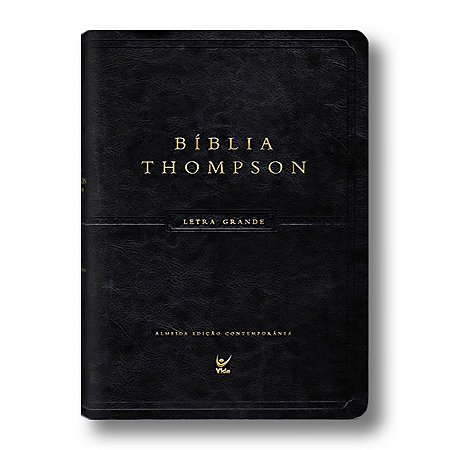 BÍBLIA THOMPSON Letra grande CAPA  LUXO PU PRETA