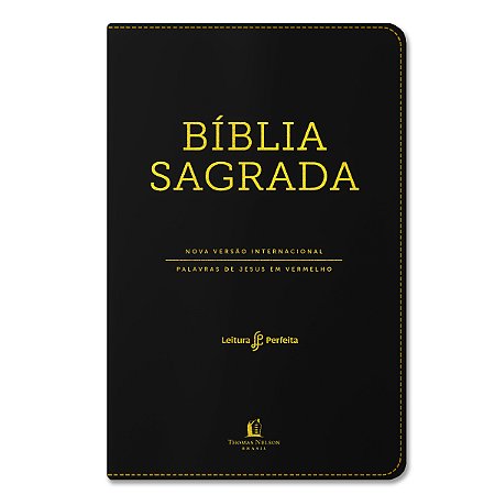 BÍBLIA NVI LETRA NORMAL CAPA PRETA IND Palavras Jesus em Vermelho