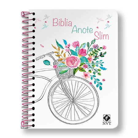 BÍBLIA ANOTE NVT SLIM Espiral Letra normal capa especial bike