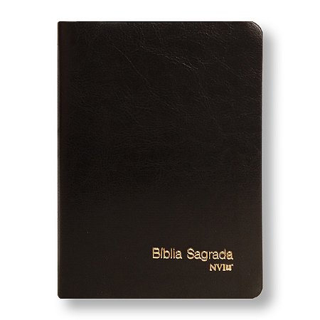 BÍBLIA NVI SLIM Letra normal CAPA COMPACTA LUXO PRETA - Edição de bolso
