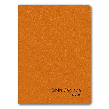 BÍBLIA NVI SLIM Letra normal COMPACTA CAPA LUXO LARANJA BOLSO