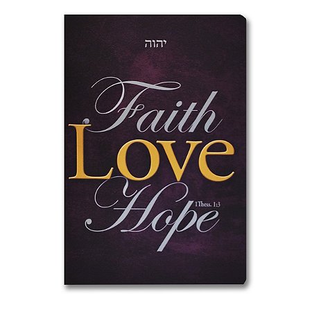 BÍBLIA BKJ1611 ULTRAFINA LETTERING BIBLE capa semiluxo faith love hope