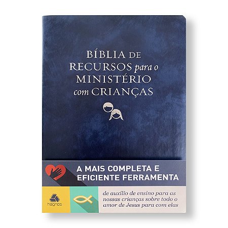 BÍBLIA RECURSOS MINISTÉRIO CRIANÇAS CAPA LUXO AZUL