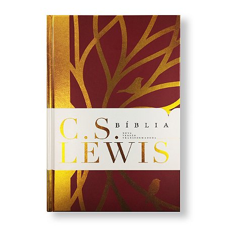 BÍBLIA C.S LEWIS NVT Letra grande CAPA DURA VERMELHO DOURADO