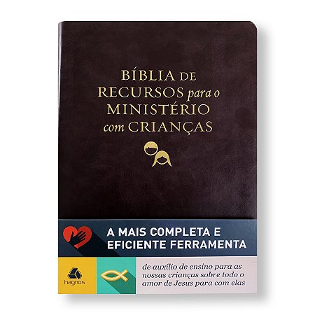 BÍBLIA RECURSOS MINISTÉRIO CRIANÇAS CAPA LUXO MARROM
