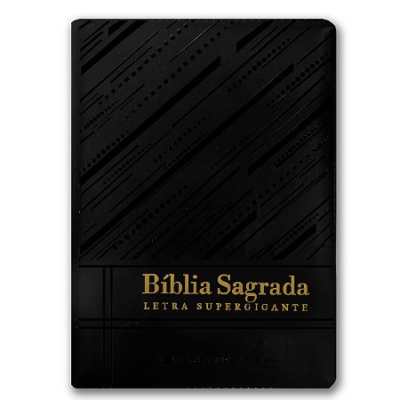 BÍBLIA ARC085TILSGIL Letra supergigante índice capa preto nobre zíper