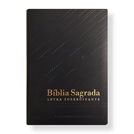 BÍBLIA ARC085TILSGILV Letra supergigante índice capa preta nobre