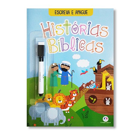 ESCREVA E APAGUE: HISTÓRIAS BÍBLICAS - grampeado - 19 x 16 cm