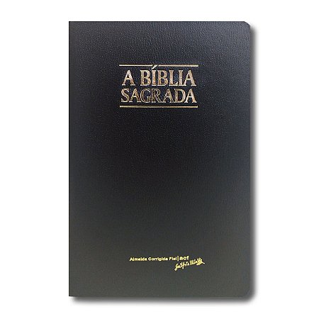 BÍBLIA ACF Letra grande FINA CAPA SEMI LUXO PRETA