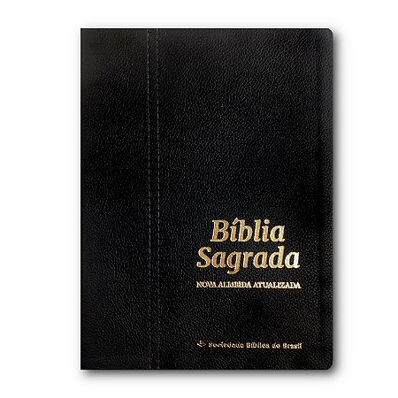 BÍBLIA NA89PT SLIM Letra grande CAPA COURO LEGÍTIMO LUXO PRETA