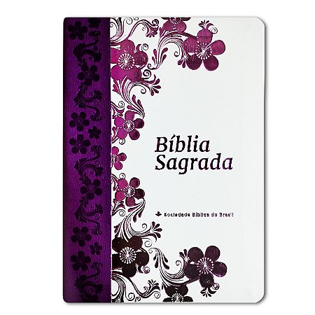 BÍBLIA RA065LG Letra grande luxo cp branca orquídea índice