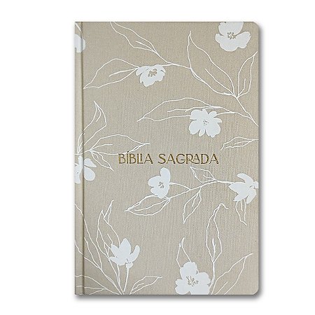 BÍBLIA THE PURPOSE BOOK Letra normal CAPA DURA TECIDO FLORES
