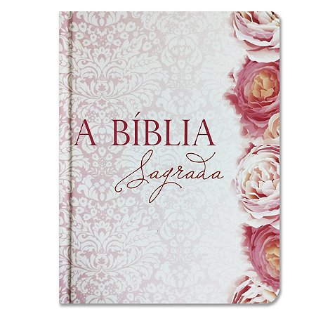 BÍBLIA ACF Letra gigante COM REFERÊNCIA CAPA DURA ROSAS