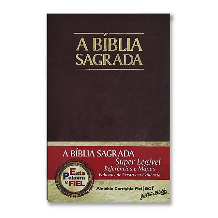 BÍBLIA ACF Letra SUPERLEGÍVEL C/ REFERÊNCIAS CAPA PU LUXO MOGNO