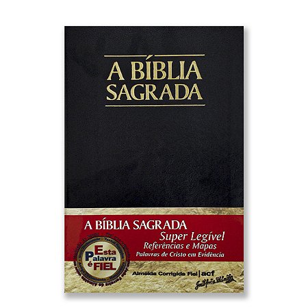 BÍBLIA ACF Letra SUPERLEGÍVEL C/ REFERÊNCIAS CAPA PU LUXO PRETA