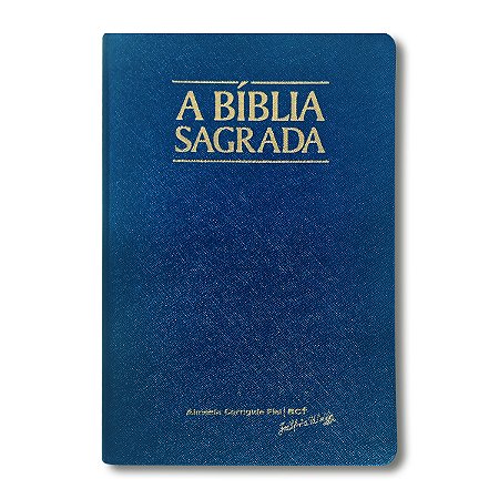 BÍBLIA ACF Letra SUPERLEGÍVEL C/ REFERÊNCIAS CAPA PU LUXO AZUL ÍNDICE