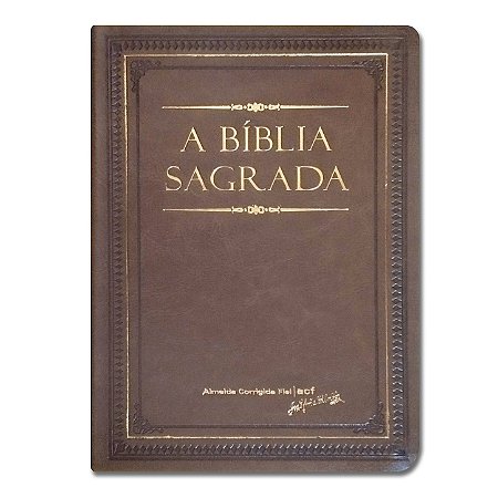 BÍBLIA ACF BLGGRCB Letra gigante CAPA LUXO CREME BRULÉE ÍNDICE