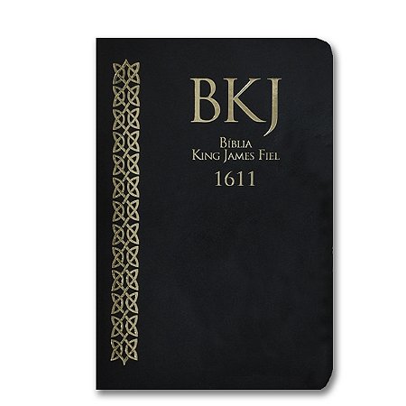 BÍBLIA KING JAMES FIEL 1611 ULTRAFINA Letra normal subtítulos capa luxo preta
