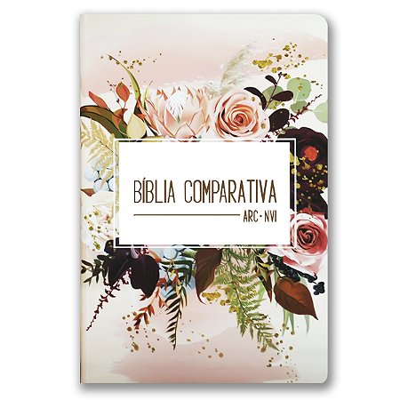 BÍBLIA COMPARATIVA ARC/NVI Letra normal CAPA SEMI LUXO FLOR DE HENNA