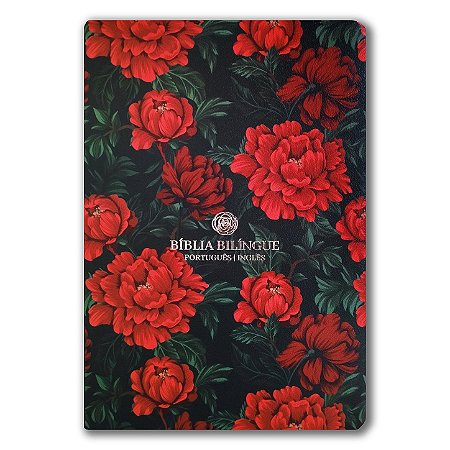 BÍBLIA NVT BILÍNGUE ESPECIAL Letra normal CAPA AROMA DE ROSAS