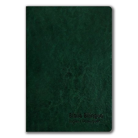 BÍBLIA NVT BILÍNGUE Letra normal CAPA LUXO ESMERALDA