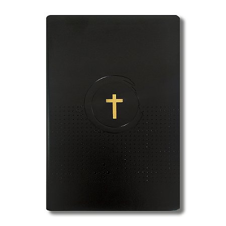 BÍBLIA NVI SLIM Letra normal CAPA LUXO PRETA CRUZ  palavras de Jesus em vermelho