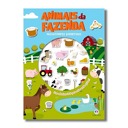 LIVRO ADESIVOS: ANIMAIS DA FAZENDA PASSATEMPOS DIVERTIDOS
