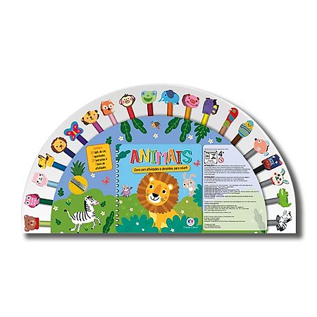 BORRACHAS DIVERTIDAS: ANIMAIS - Livro com atividades e desenhos para colorir