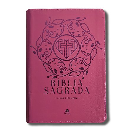 BÍBLIA KING JAMES Letra normal CAPA LUXO ROSA COM ZÍPER