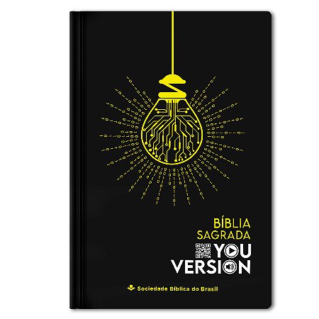 BÍBLIA NTLH063BYV YOUVERSION Letra normal CAPA DURA PRETA - com adesivos
