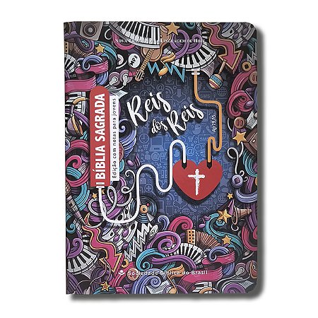 BÍBLIA NTLH061BJ JOVEM Letra normal capa semiflexível ILUSTRADA CORAÇÃO
