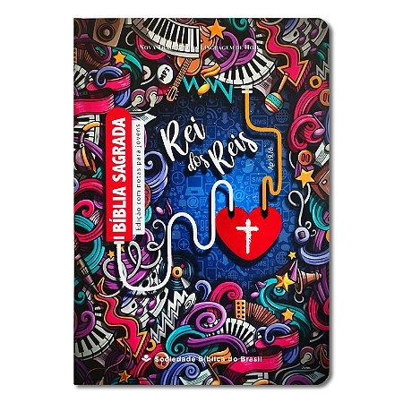 BÍBLIA NTLH061BJ JOVEM Letra normal CAPA SEMIFLEX ILUSTRADA CORAÇÃO