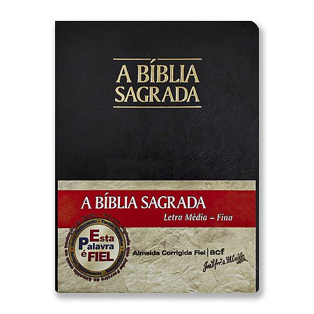 BÍBLIA BLMFLP ACF Letra média CAPA LUXO PRETA