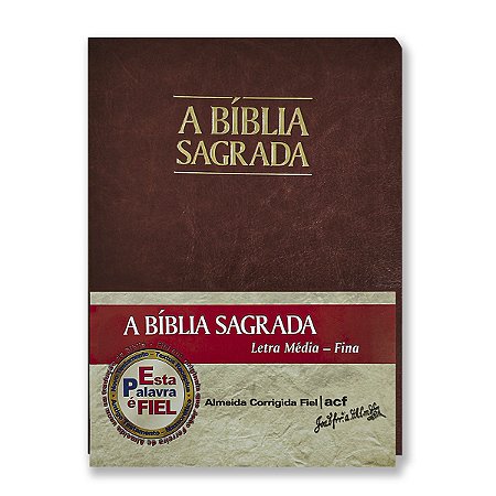 BÍBLIA BLMFLC ACF Letra média CAPA LUXO CARAMELO