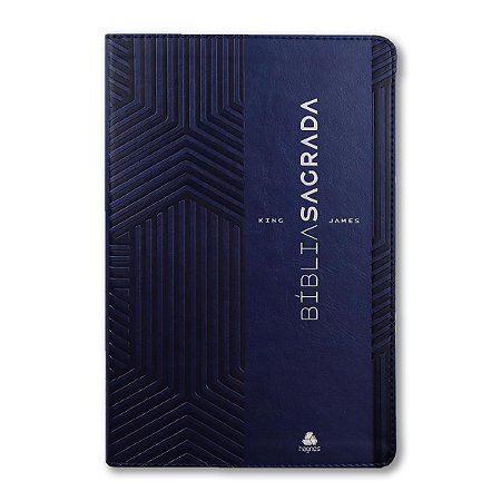 BÍBLIA KING JAMES ULTRAFINA SLIM Letra normal CAPA LUXO AZUL